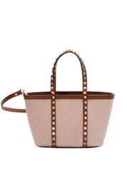 Sacs Valentino Garavani. Sac cabas en cuir marron