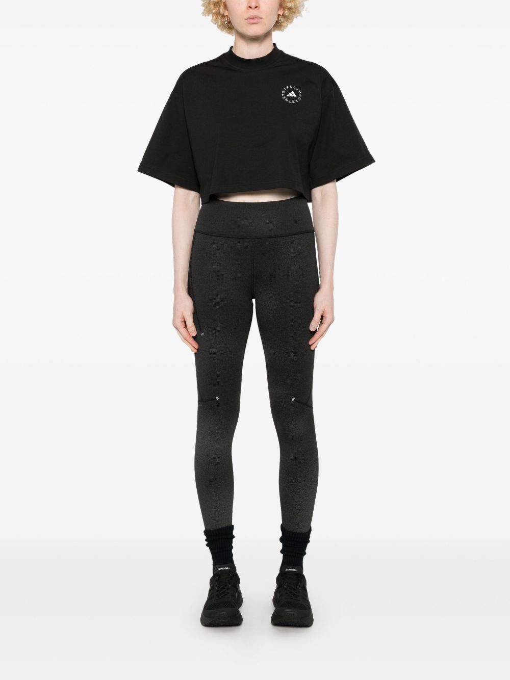 Adidas By Stella McCartney Planet Sport Cropped T-Shirt in organic cotton