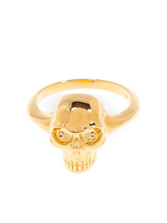 Alexander McQueen Golden Skull Ring — Sculptural Elegance