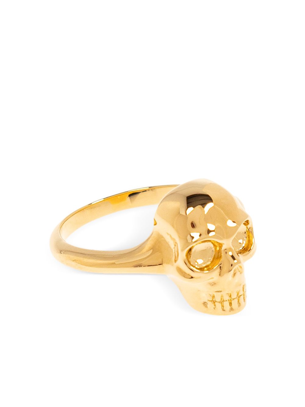 Alexander McQueen Golden Skull Ring — Sculptural Elegance