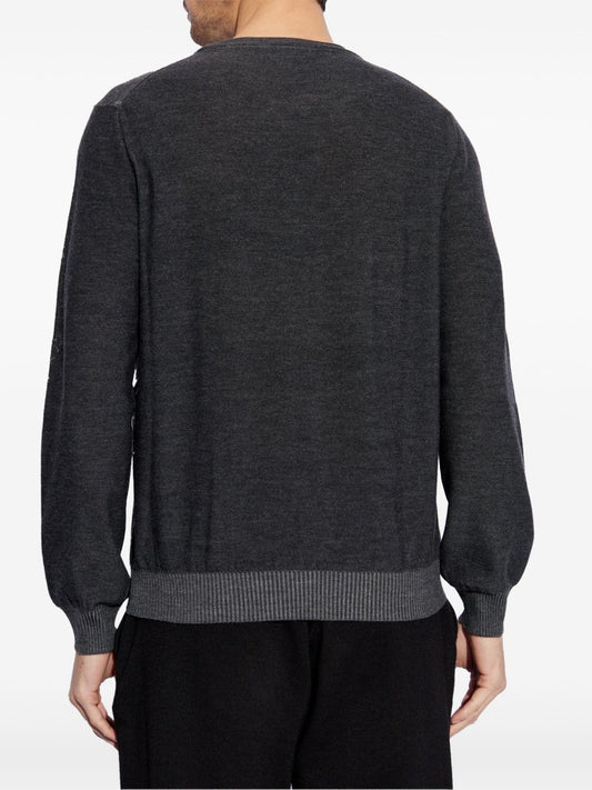 Alexander McQueen Grey Crew Neck Sweater