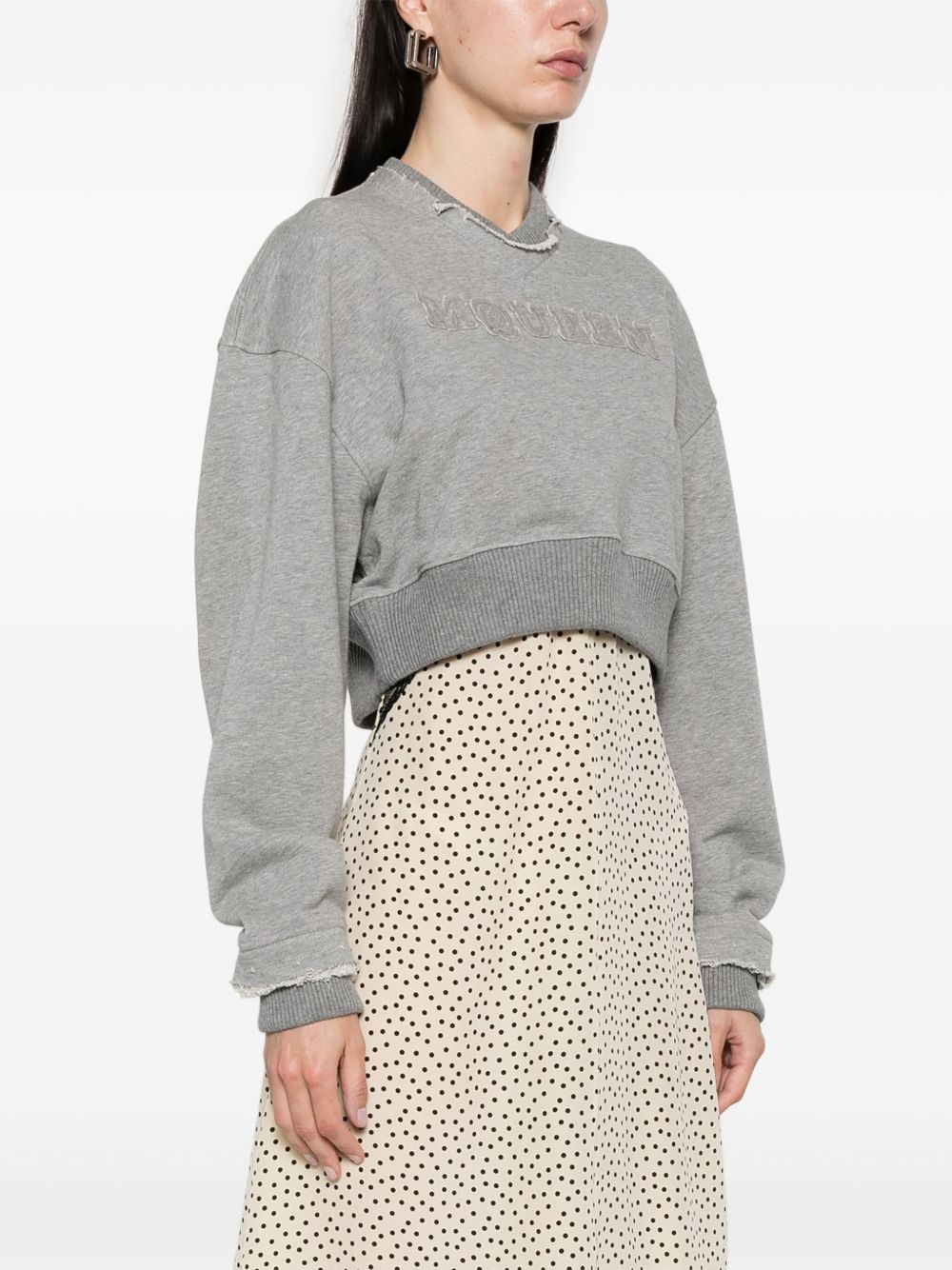Alexander McQueen Sweaters Grey V-neck