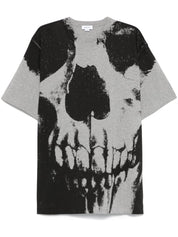Alexander McQueen T-shirts and Polos Grey Cotton Skull Tee