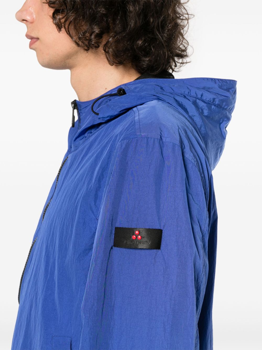 Peuterey Coats Blue nylon blouson jacket