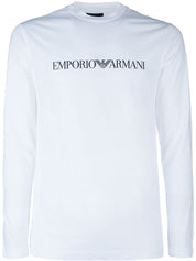 T-shirts et polos Emporio Armani en coton blanc à manches longues