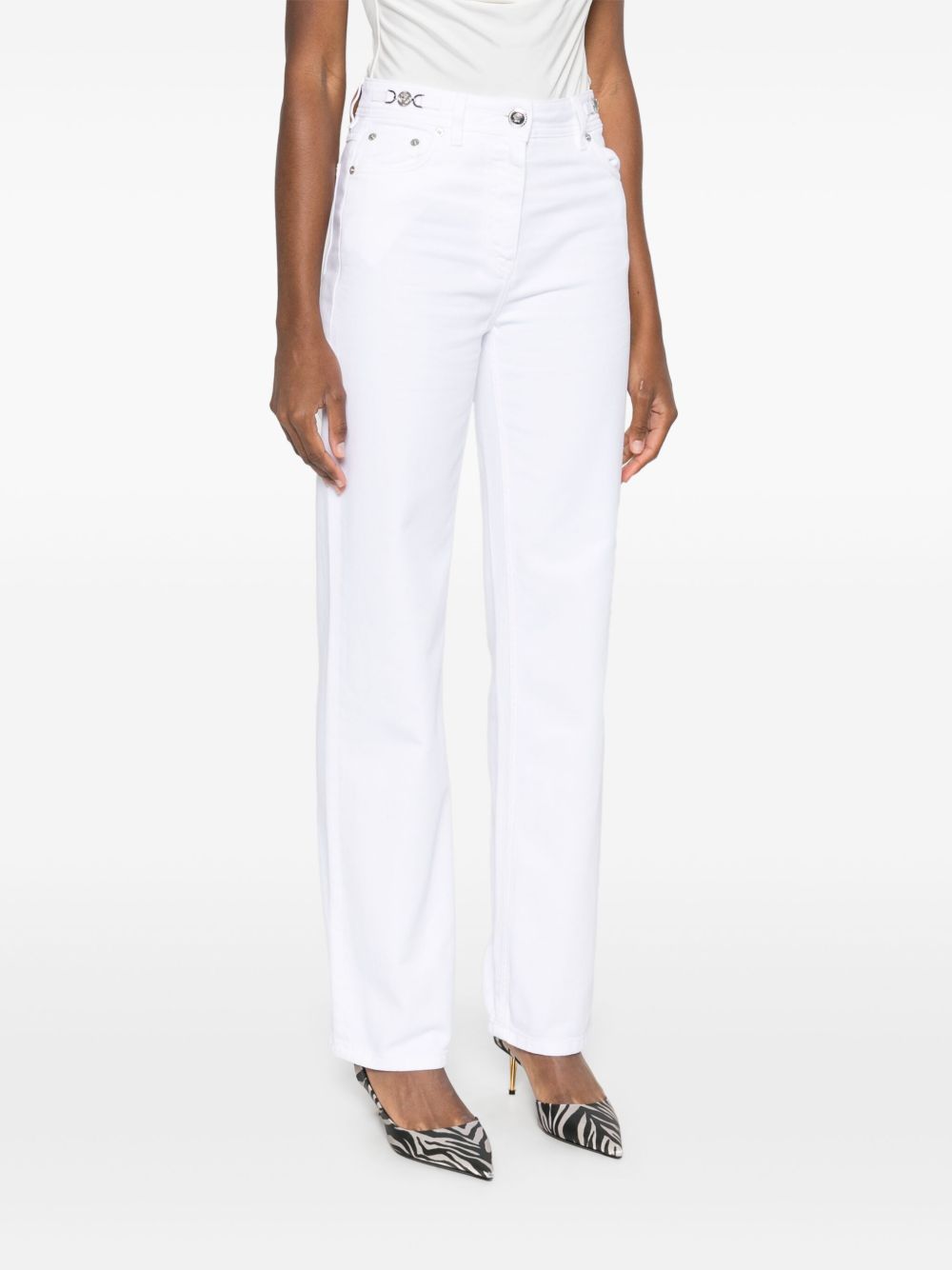 Versace Jeans White classic five pocket design