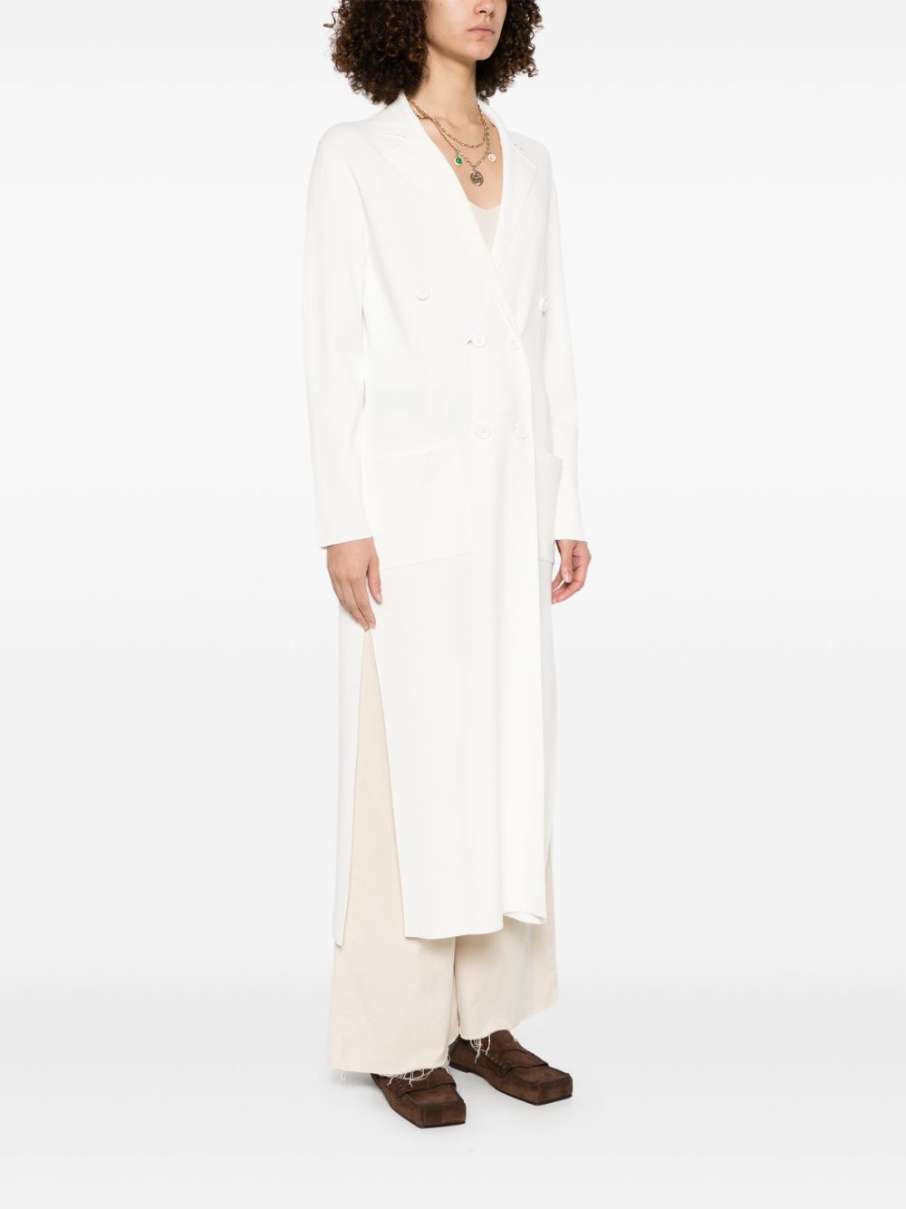 Manteau croisé Parosh blanc