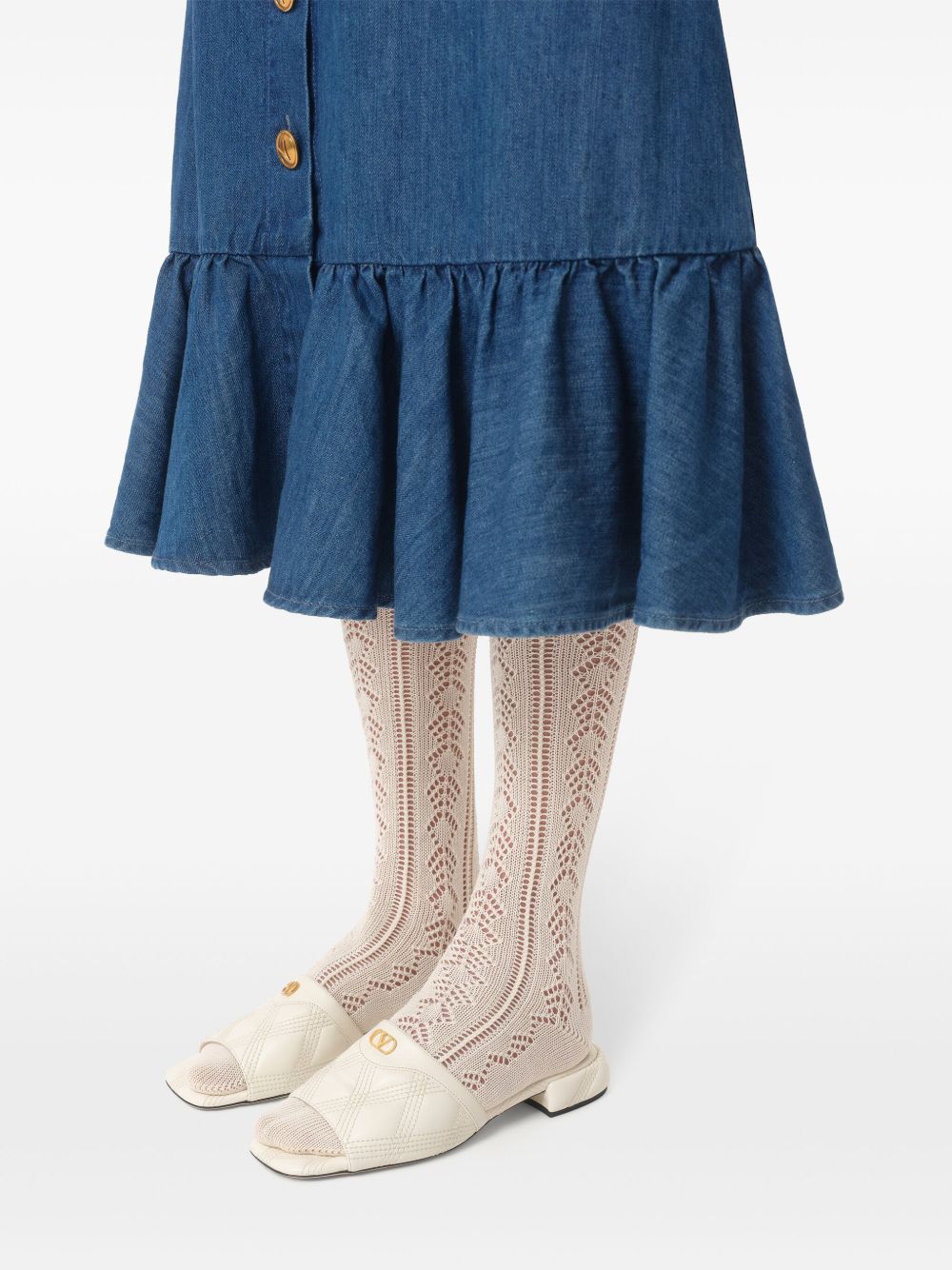 Sandales Valentino Garavani en cuir ivoire