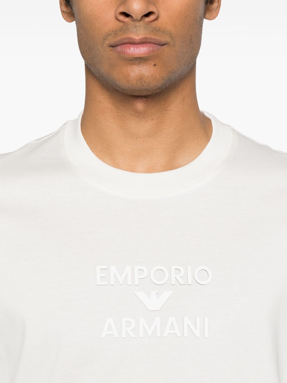 Emporio Armani T-shirts and Polos White crew neck