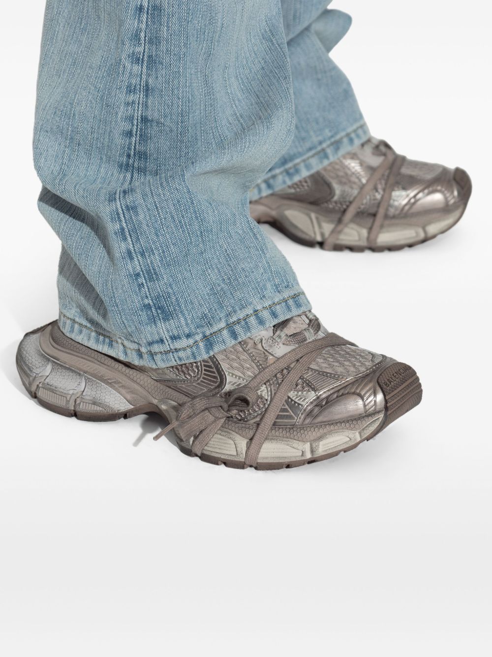 Baskets Balenciaga gris tourterelle à semelle épaisse