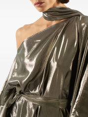 Robe pré-robe Taller Marmo dorée à une épaule