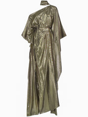 Robe pré-robe Taller Marmo dorée à une épaule