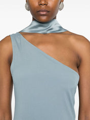 Robes pré-robes Taller Marmo en crêpe asymétrique bleu clair