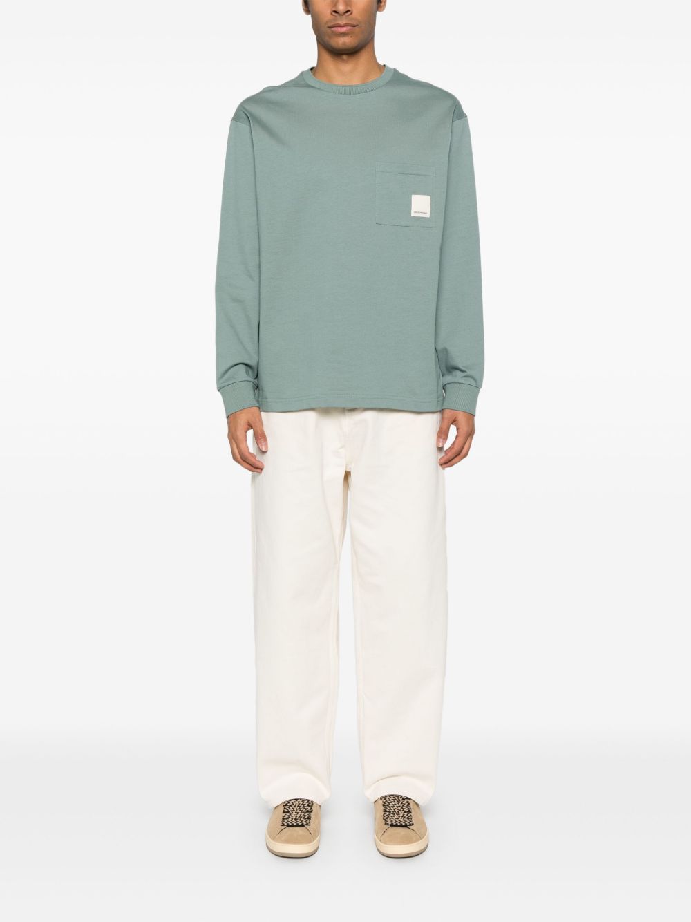 T-shirts et polos Emporio Armani Clear Blue en coton biologique