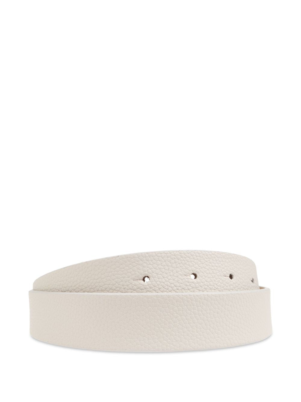 Emporio Armani logo-buckle belt in light beige