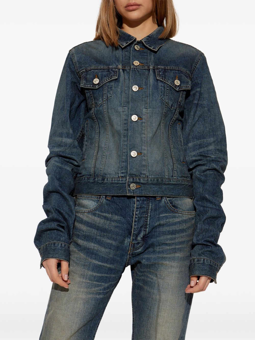 Balenciaga Coats Blue denim jacket