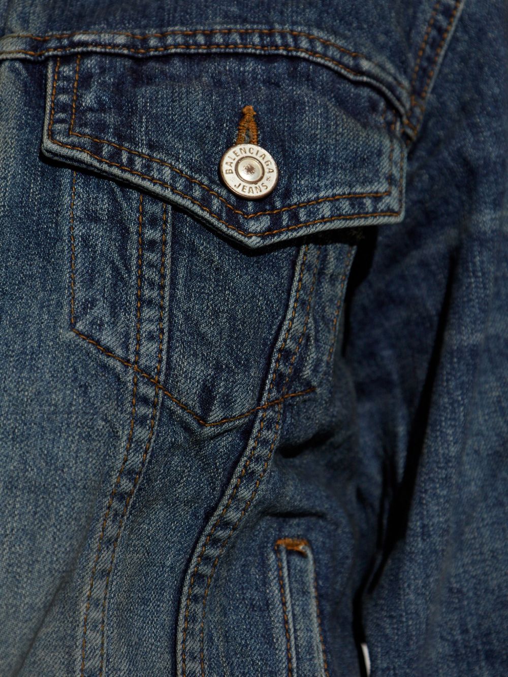 Balenciaga Coats Blue denim jacket