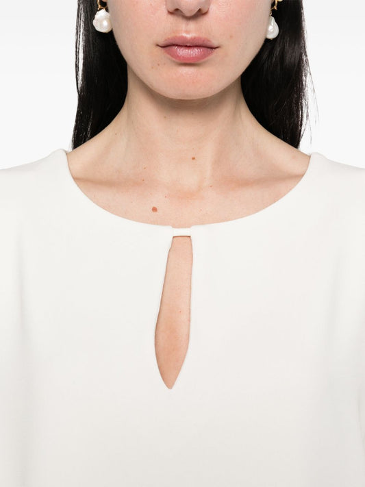 Alberto Biani Ivory Shirt with Drop Shoulder Sleeves