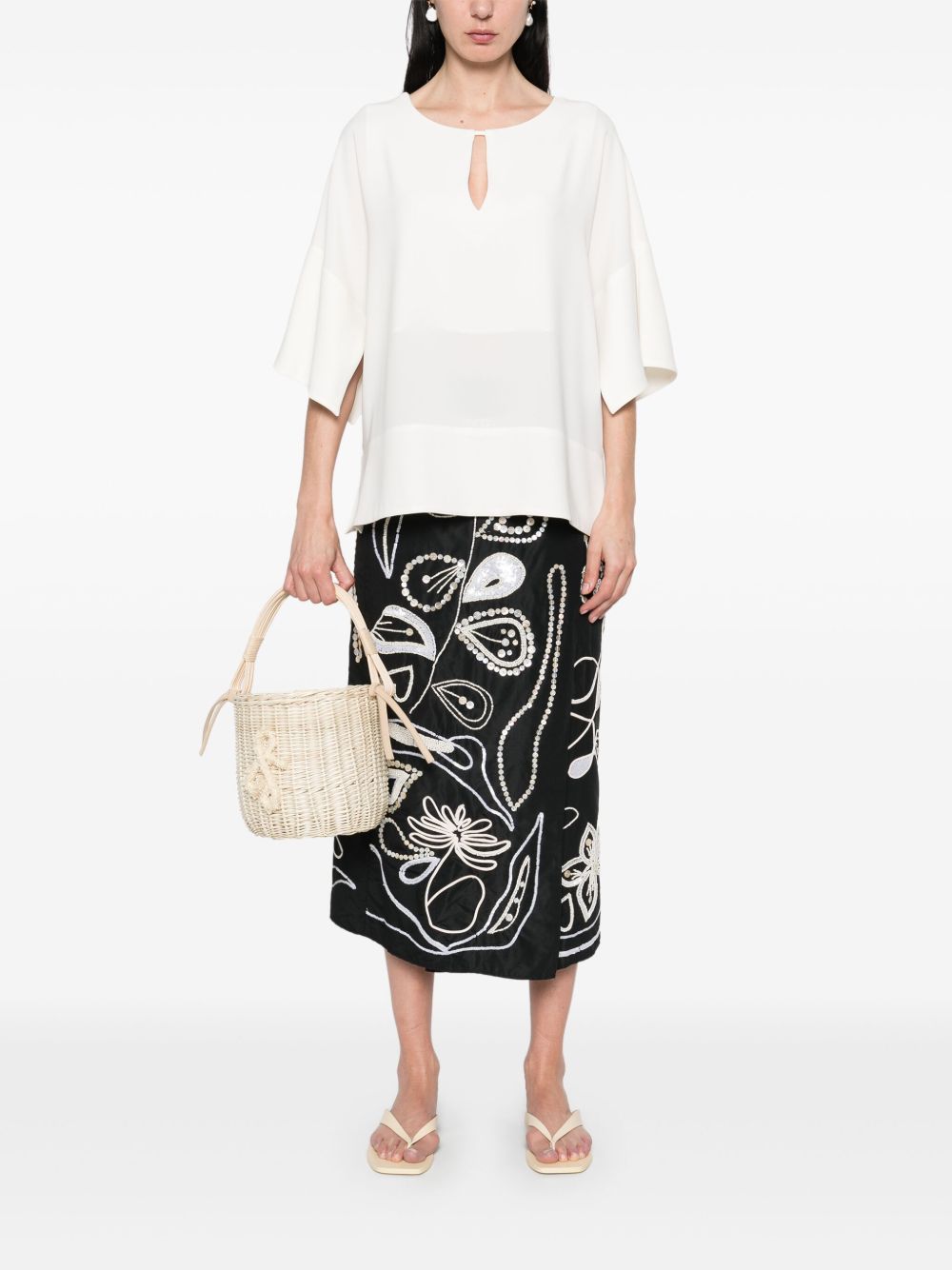 Alberto Biani Shirts Ivory with drop shoulder sleeves