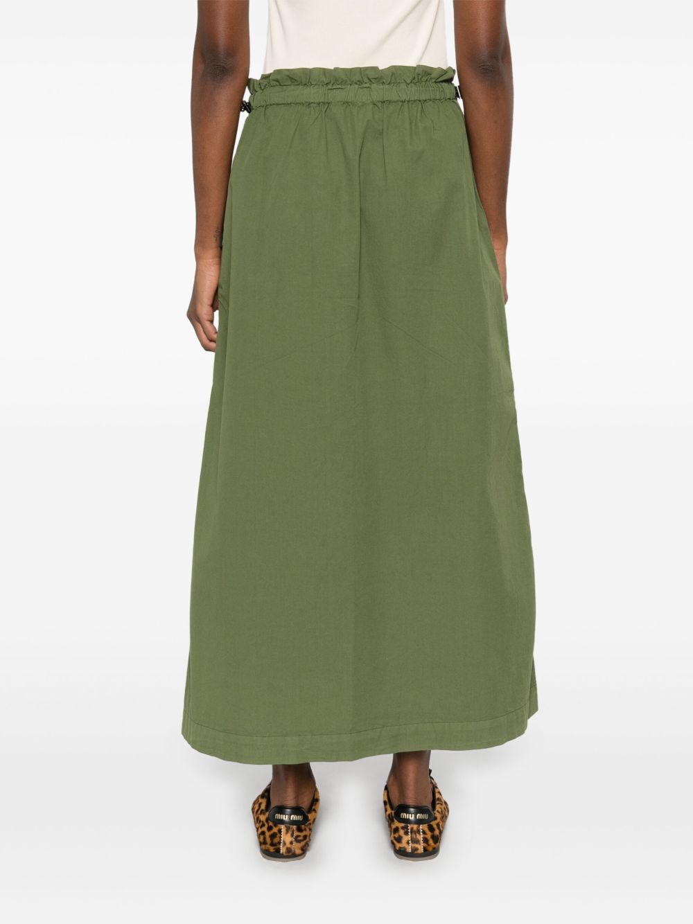 Woolrich cotton long skirt with drawstring waist