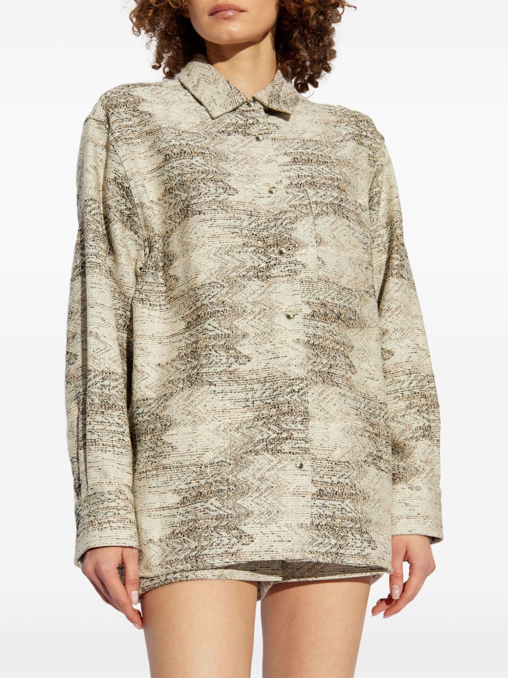 Iro Shirts Beige classic collar shirt