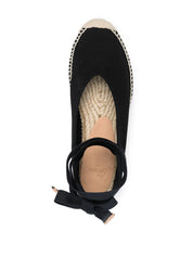 Castañer Castaner Flat shoes in black jute and leather