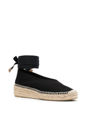 Castañer Castaner Flat shoes in black jute and leather