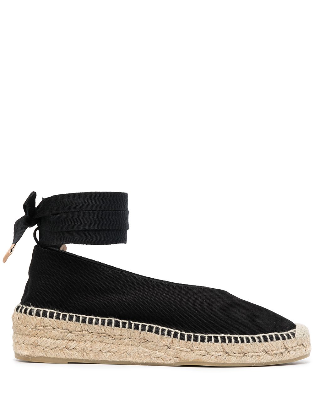 Castañer Castaner Flat shoes in black jute and leather
