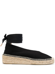 Castañer Castaner Flat shoes in black jute and leather