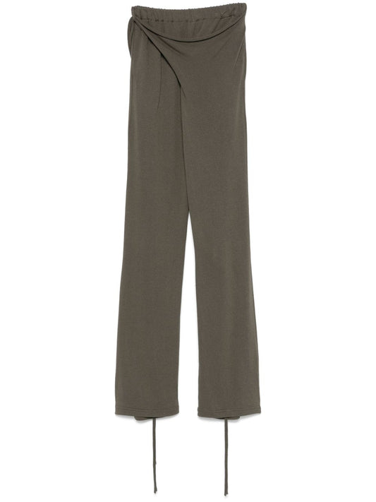 Ottolinger Green Wrap Trousers — Sculpted Comfort