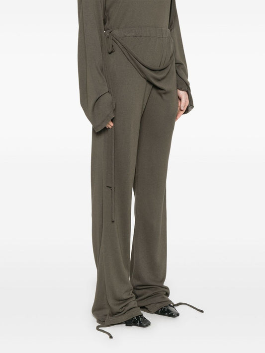 Ottolinger Green Wrap Trousers — Sculpted Comfort