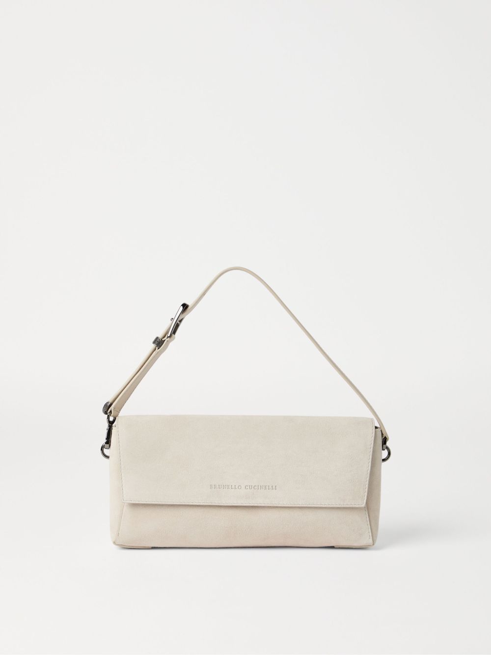 Cream Leather Shoulder Bag — Brunello Cucinelli