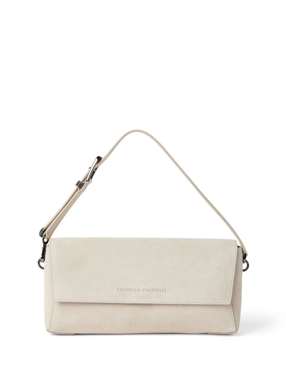 Cream Leather Shoulder Bag — Brunello Cucinelli
