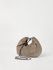 Brunello Cucinelli Bolsos.. Hobo brioche de ante gris paloma