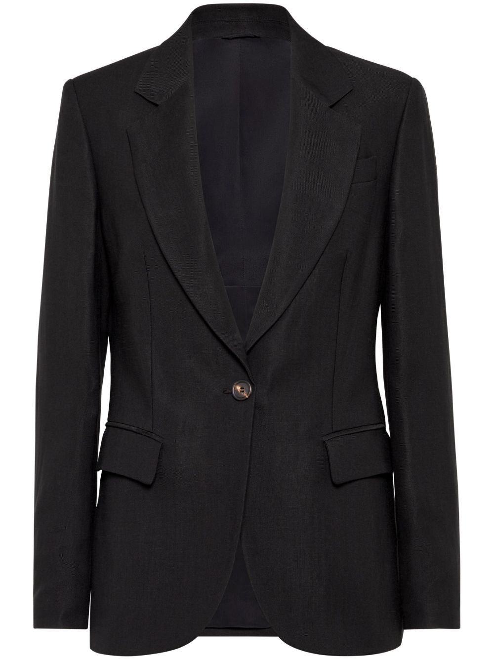 Black Linen Fluid Jacket — Brunello Cucinelli