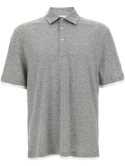 Brunello Cucinelli T-shirts and Polos White cotton polo