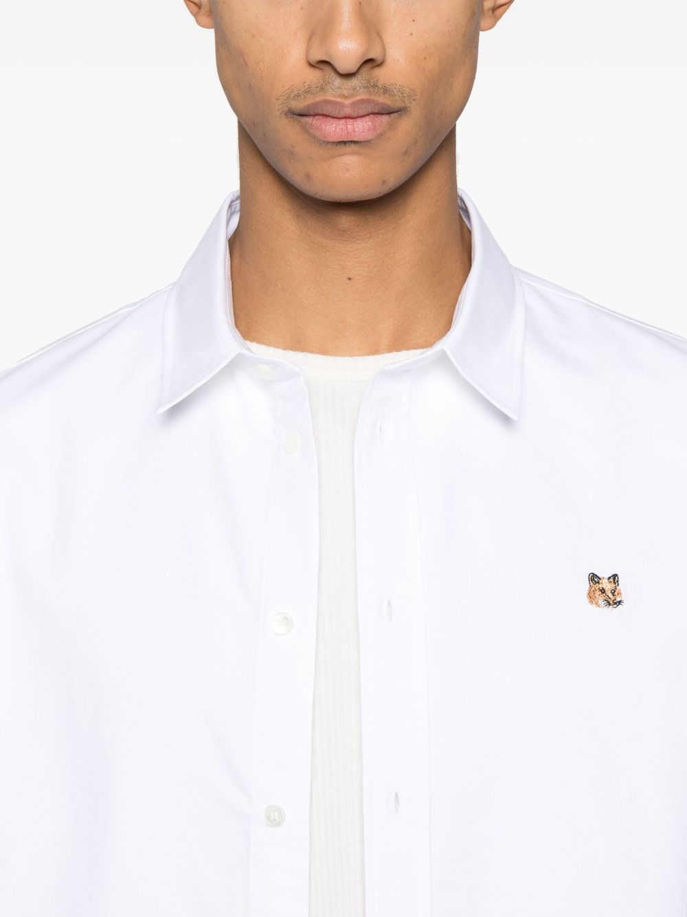 Maison Kitsuné classic shirt with fox head logo