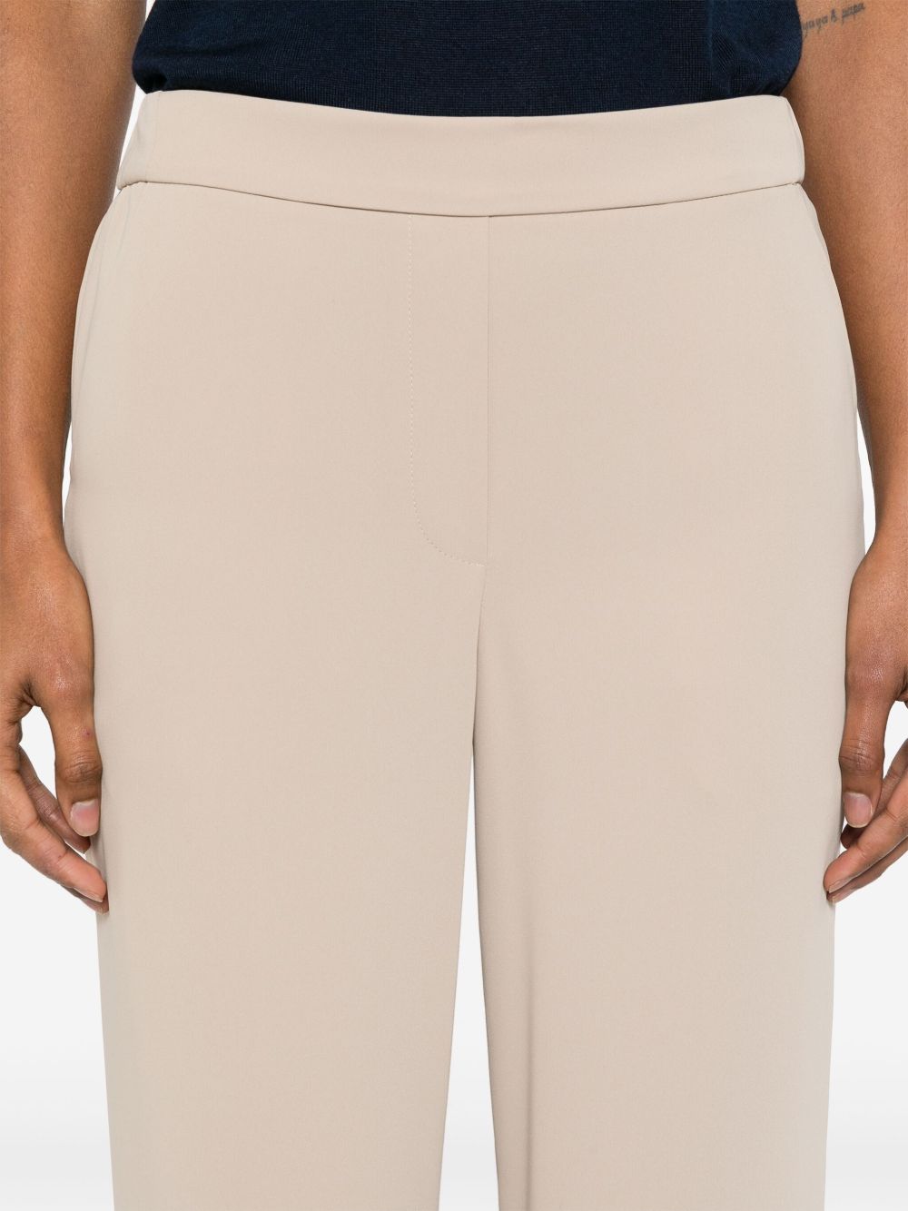 Parosh Trousers Beige with elasticated waistband
