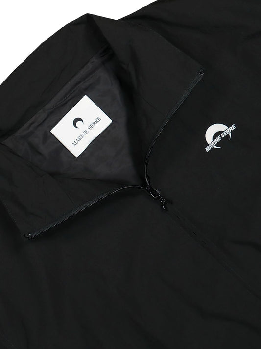 Marine Serre Black Recycled Polyamide Coat