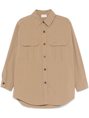 Parosh Shirts in olive green with chest pockets