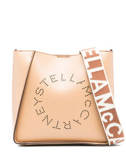 Stella McCartney logo mini crossbody bag in light brown