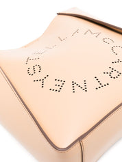 Stella McCartney logo mini crossbody bag in light brown