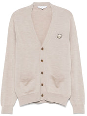 Maison Kitsuné fox motif wool cardigan