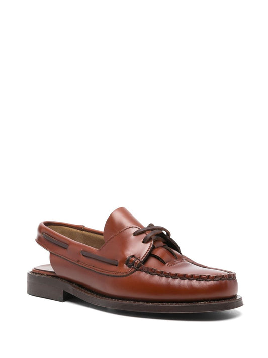 Hereu Leather Brown Flat Shoes — Elegant Moccasins