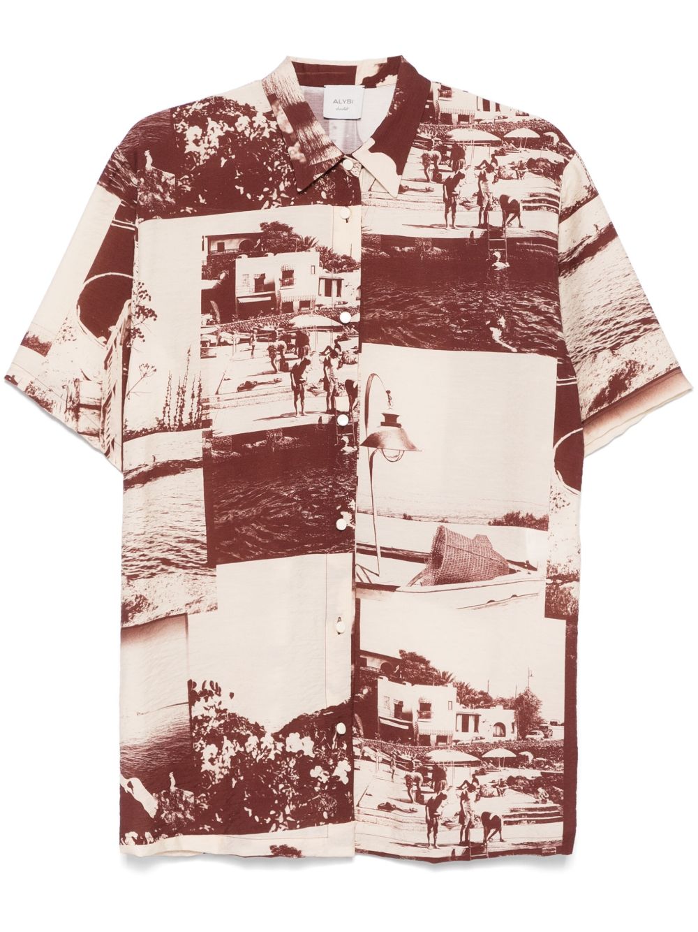 Chemises Alysi Motif patchwork marron