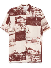 Chemises Alysi Motif patchwork marron