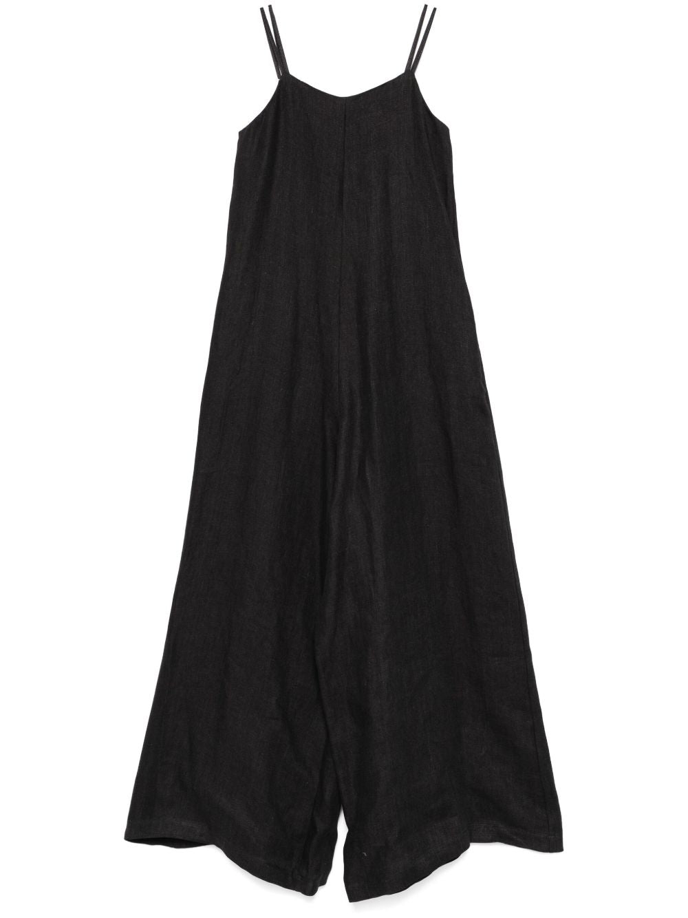 Robes Alysi Combinaison large en lin noir