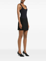 Courrèges Pre black buckle-fastening tank top