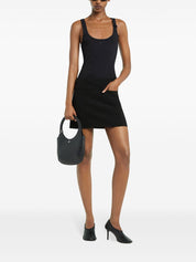 Courrèges Pre black buckle-fastening tank top