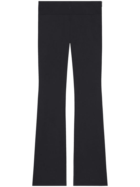 Courrèges Pre Scuba Low‑Rise Trousers — Black